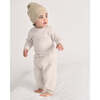 Baby Fuzzy Crew Neck Long Sleeve Top, Ecru - Shirts - 4