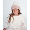 Baby Fuzzy Boxy Contrast Trim Sweater, Ecru - Sweaters - 2