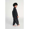 Baby Fuzzy Boxy Lounge Pants, Black Melange - Sweatpants - 5