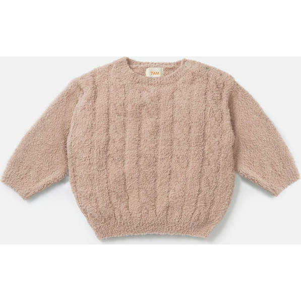 Baby Boxy Sweater Cable, Pecan