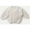 Baby Boxy Sweater Cable, Ecru - Sweaters - 1 - thumbnail