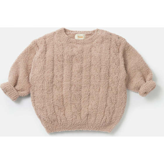 Baby Boxy Sweater Cable, Pecan - Sweaters - 2