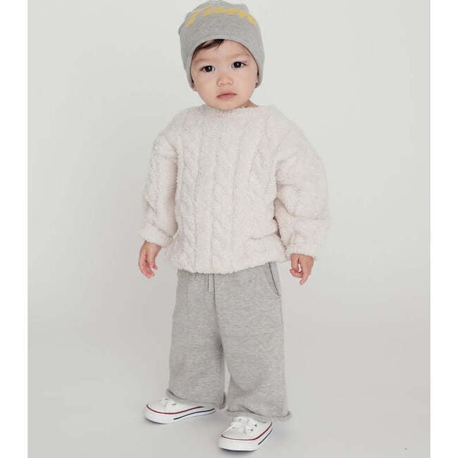 Baby Boxy Sweater Cable, Ecru - Sweaters - 6