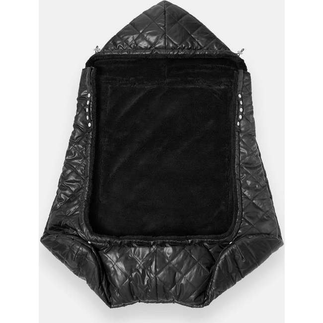 3-In-1 K-Poncho, Black Plush - Stroller Accessories - 2