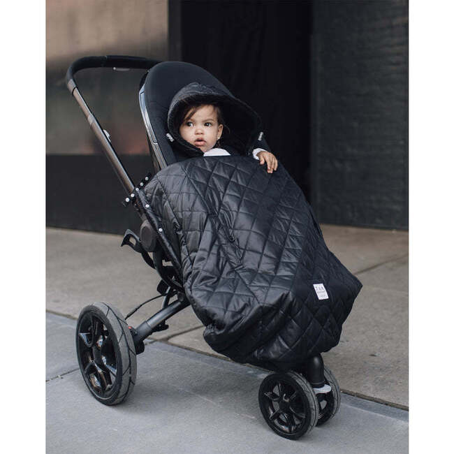 3-In-1 K-Poncho, Black Plush - Stroller Accessories - 3