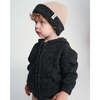 Baby 2-Tone Ribbed Beanie, Pecan & Black Melange - Hats - 6