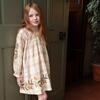 Tulip Embroidered Elastic Neck Long Sleeve Dress, Harvest Plaid - Dresses - 2