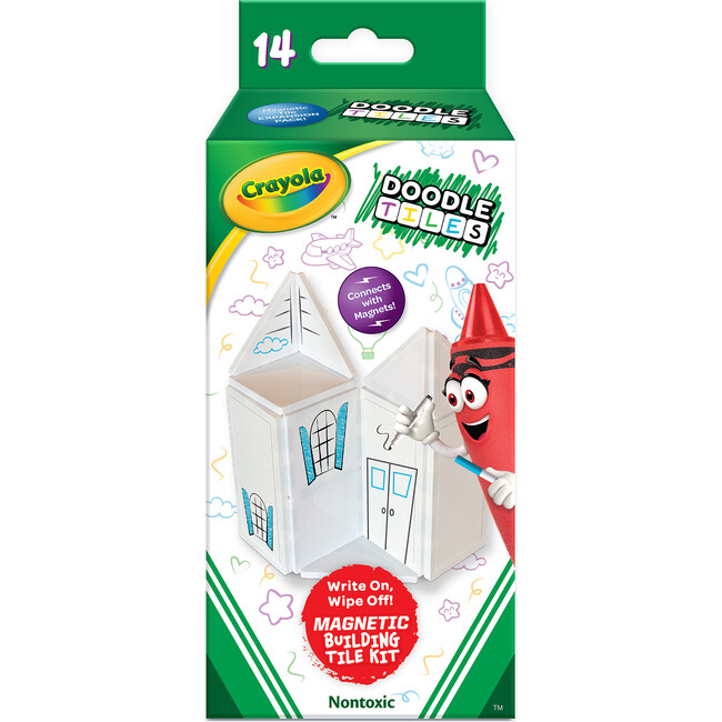 Crayola Doodle Magentic Tiles 14-Piece Starter Set