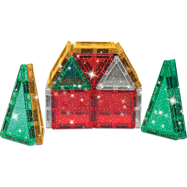 Crayola Holiday Glitter Mini PIP Magnetic Tiles 27-Piece - Magnetic Tiles - 2