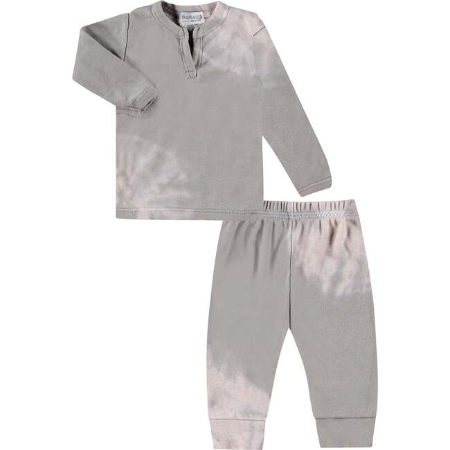 Eco-Rib Tie Dye Tee and Legging Sets, Gray - Mixed Apparel Set - 1