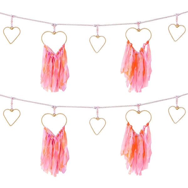 Chiffon Hearts Garland