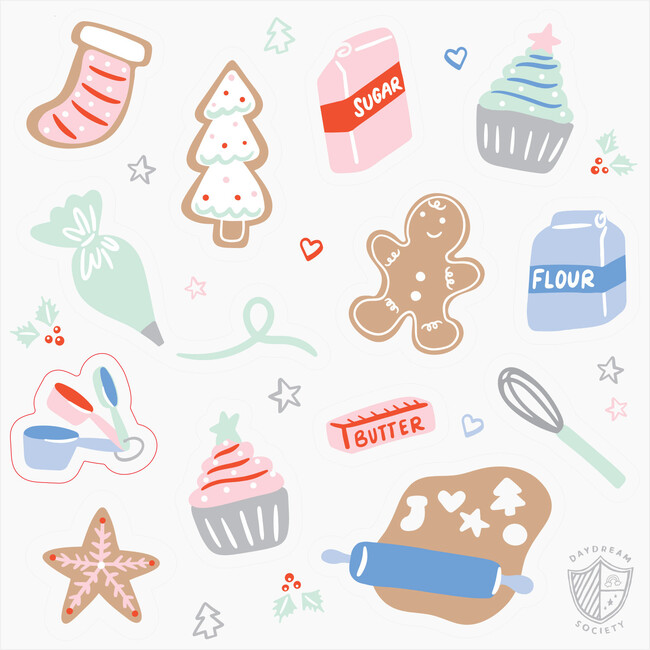 Baking Spirits Bright Stickers - Favors - 1