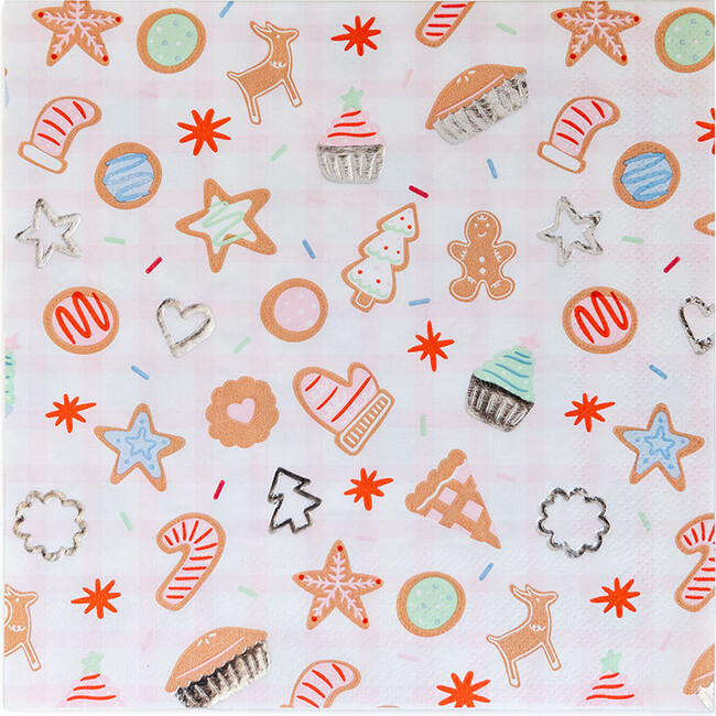 Baking Spirits Bright Pink Baking Large Napkins