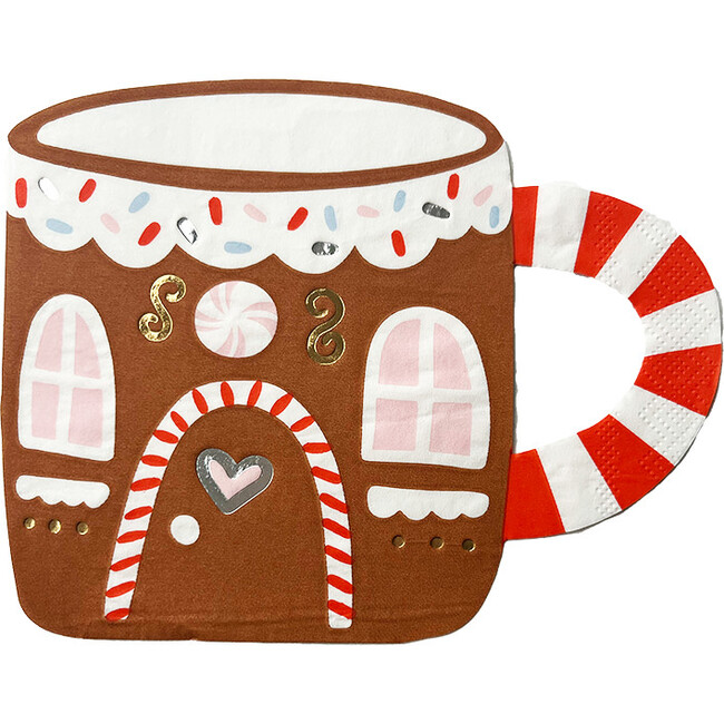 Baking Spirits Bright Gingerbread House Mug Large Napkins