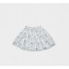 Philo Girl Skirt, Off-White Flowery Blue - Skirts - 2