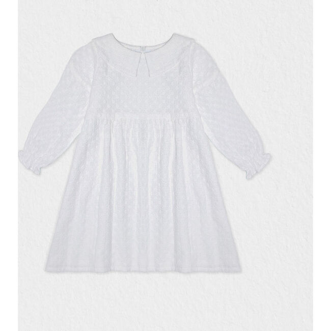 Elora Embroidered Cotton Dress, White