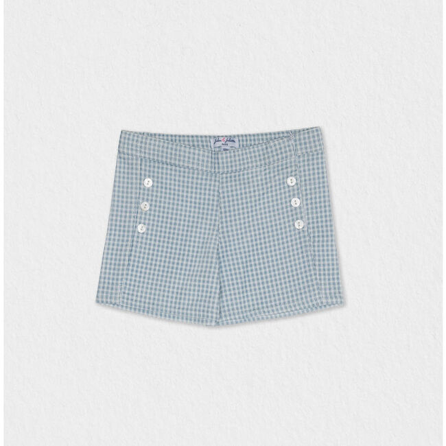 Dia Girl Shorts, Blue Check