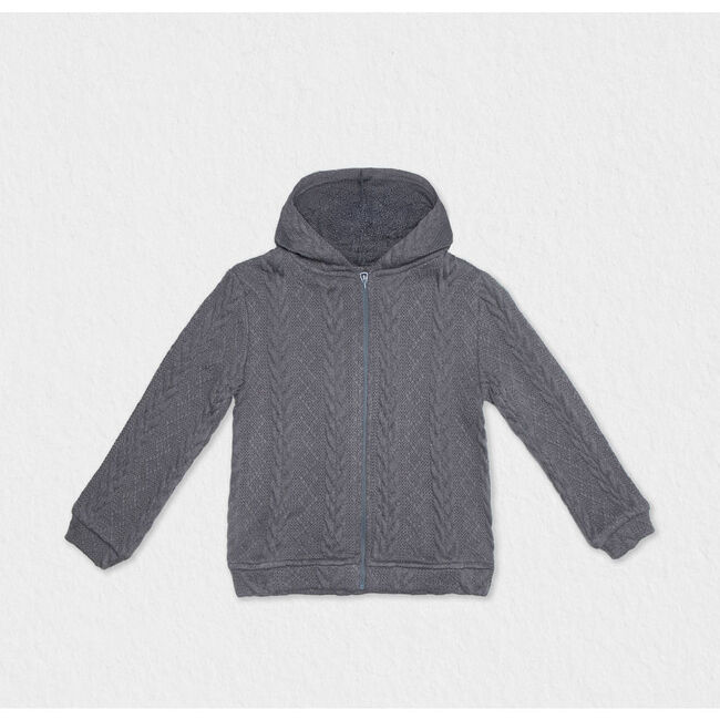 Dalton Hooded Sweater, Dark Grey