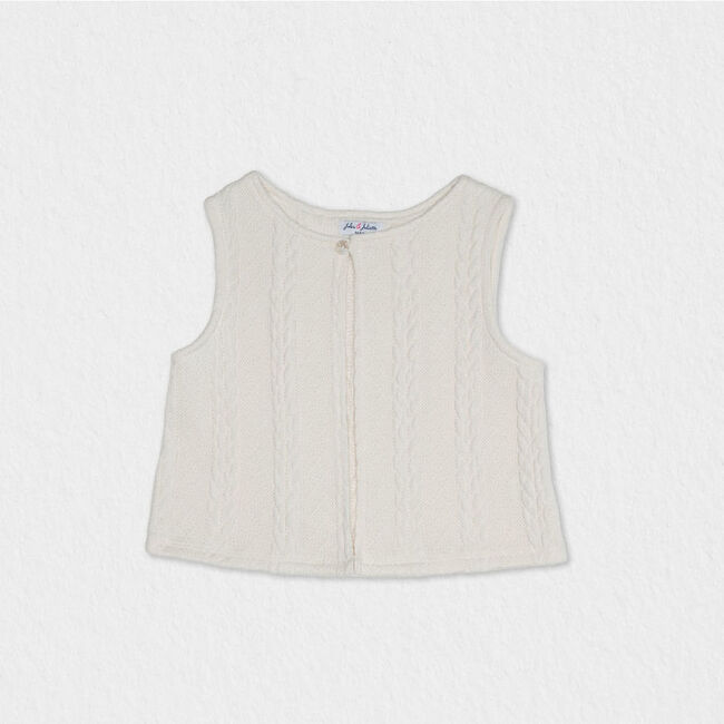 Crystie Gilet, Off-White - Vests - 1