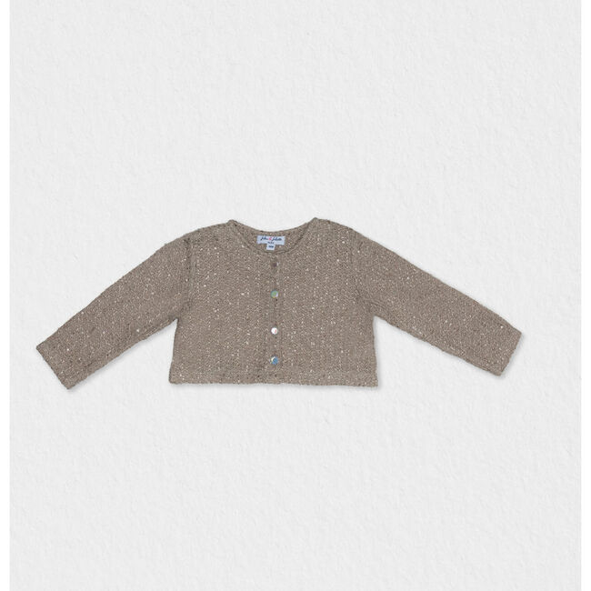 Claire Baby Cardigan, Camel Sequin