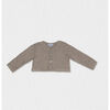 Claire Baby Cardigan, Camel Sequin - Cardigans - 1 - thumbnail