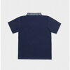 Brandan Baby Boy Polo Short Sleeves, Navy Blue - Polo Shirts - 2