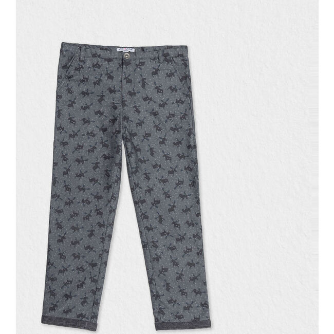 Aurelien Boy Pants, Dark Grey Deer - Pants - 1