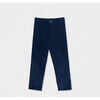 Aurelien Boy Corduroy Pants, Navy Blue - Pants - 1 - thumbnail