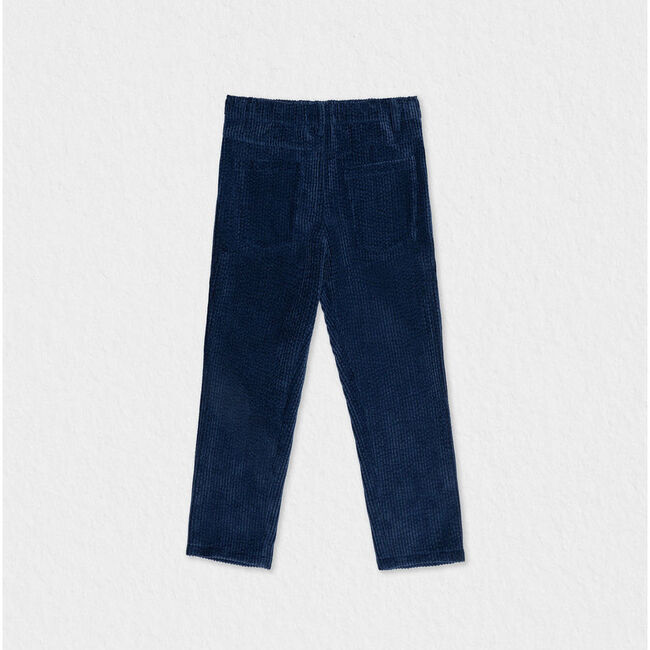 Aurelien Boy Corduroy Pants, Navy Blue - Pants - 2