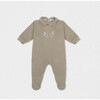 Angelic Velvet Pajamas, Beige - Footie Pajamas - 1 - thumbnail