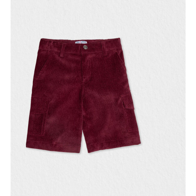 Andre Corduroy Shorts, Burgundy