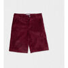 Andre Corduroy Shorts, Burgundy - Shorts - 1 - thumbnail