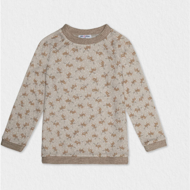 Alois Sweater, Beige Deer - Sweaters - 1