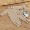 Angelic Velvet Pajamas, Beige - Footie Pajamas - 3