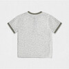 Alfred T-Shirt, Taupe Green Leaves - T-Shirts - 2