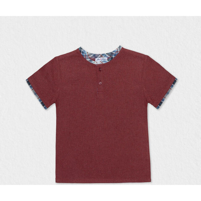 Alfred T-Shirt, Burgundy - T-Shirts - 1