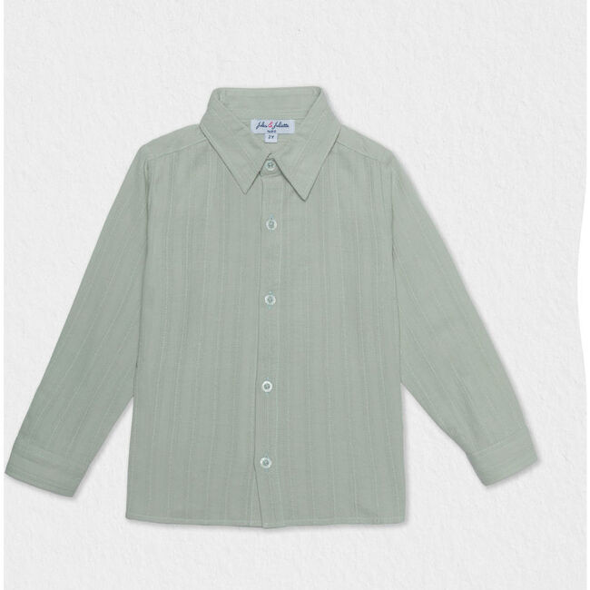 Achille Baby Boy Shirt Long Sleeves, Light Green