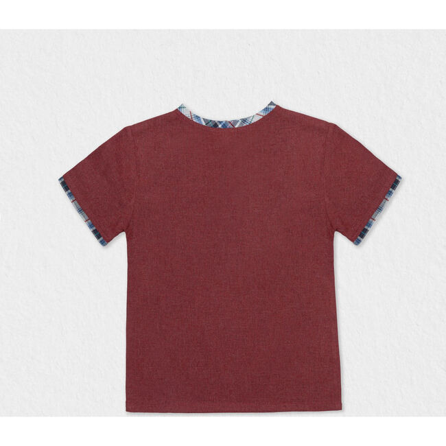 Alfred T-Shirt, Burgundy - T-Shirts - 2