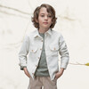 Achille Boy Cotton Shirt, Off-White - Shirts - 3