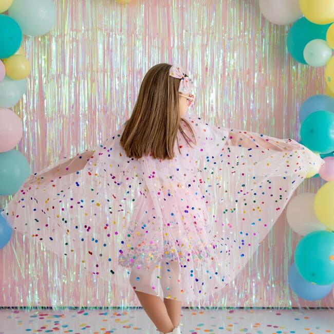 Pink Confetti Cape, Pink - Costume Accessories - 4