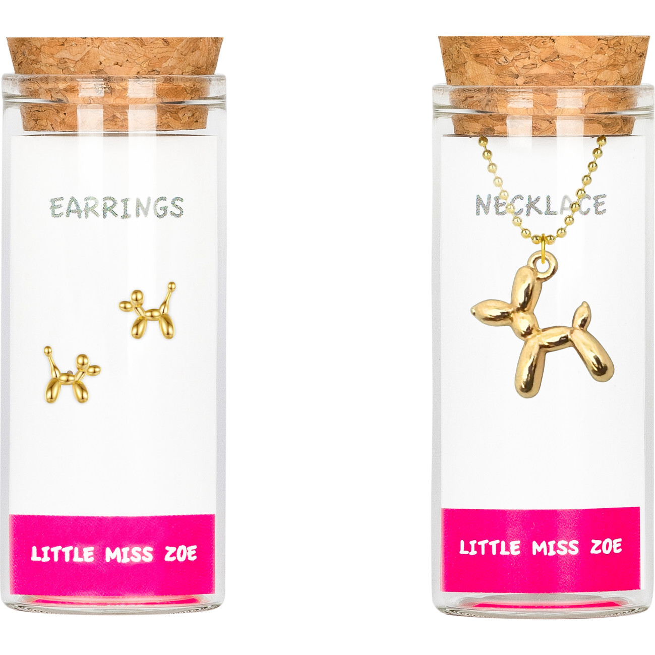 Earring and Necklace Set, Balloon Dog - Earrings - 1
