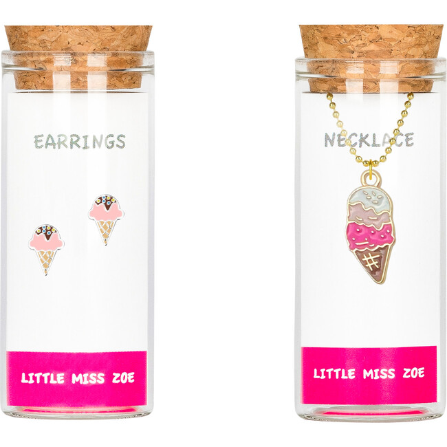 Earring and Necklace Set, Ice Cream