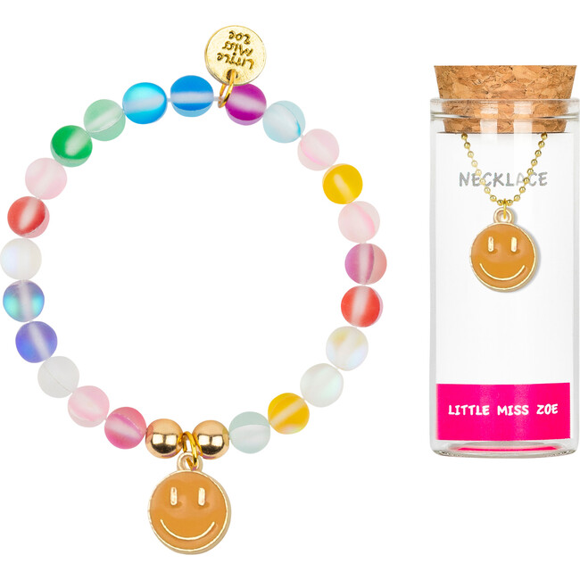 Bracelet and Necklace Set, Smiley