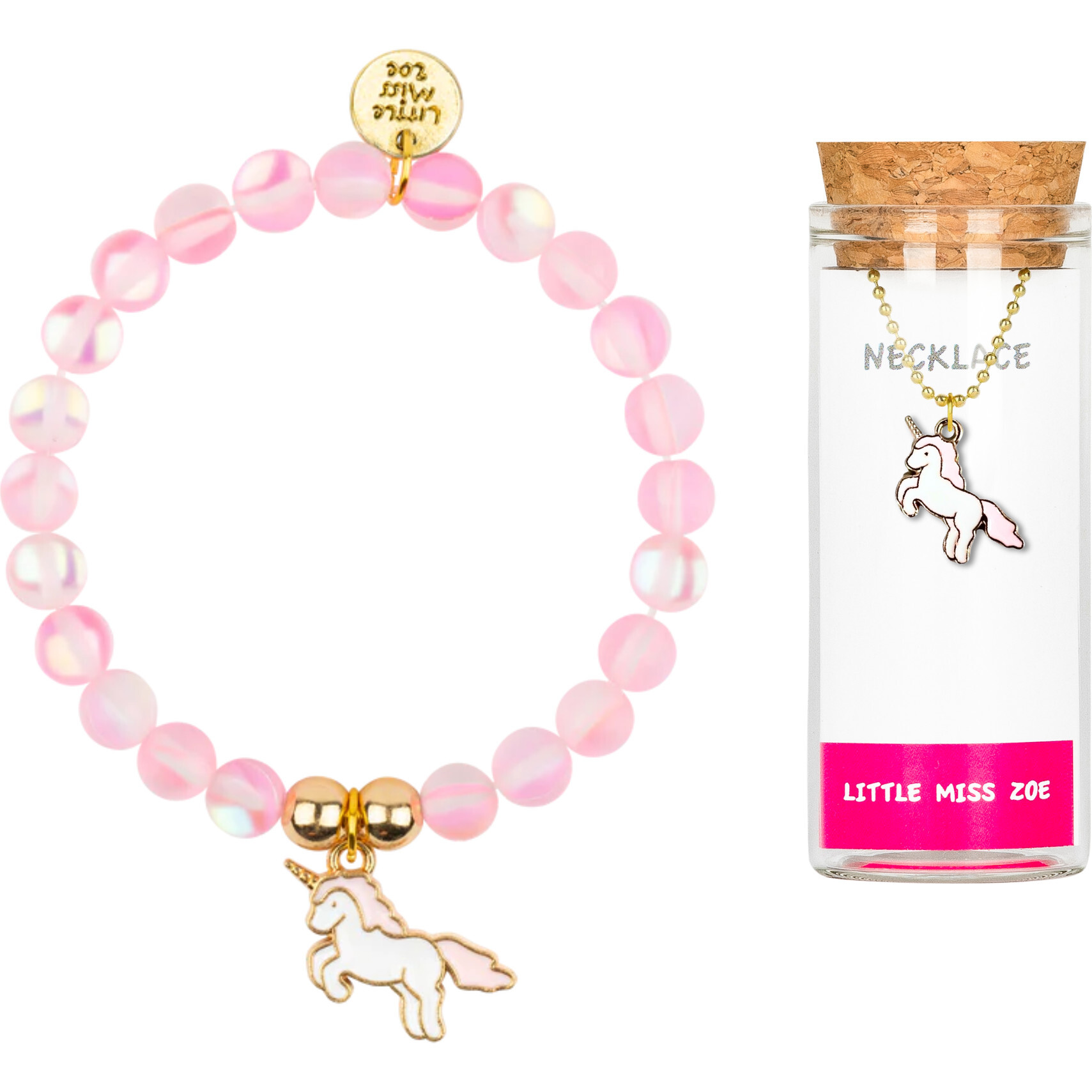 Bracelet and Necklace Set, Unicorn - Bracelets - 1