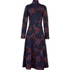 Women's Thea Dress, Dark Navy/Mulberry Multi - Dresses - 1 - thumbnail