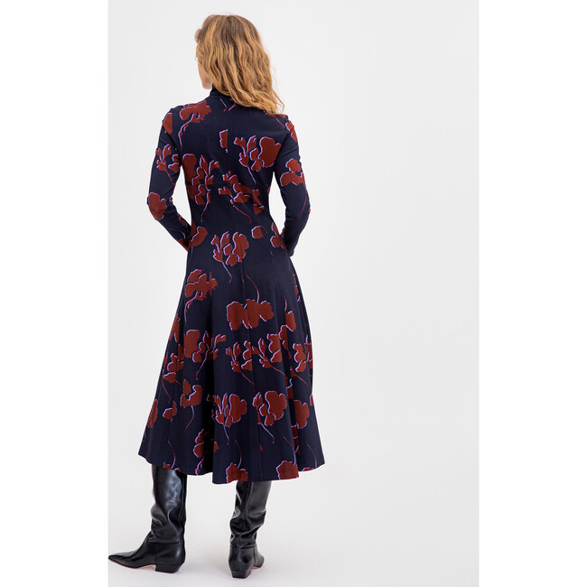 Women's Thea Dress, Dark Navy/Mulberry Multi - Dresses - 4