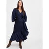 Women's Long Sleeve Blaire Dress, Maritime Blue - Dresses - 3