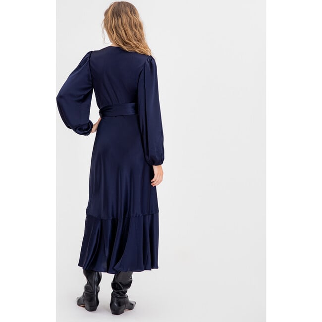 Women's Long Sleeve Blaire Dress, Maritime Blue - Dresses - 4