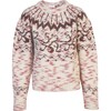 Women's Duke Sweater, Taupe/Magenta/Burgundy Multi - Sweaters - 1 - thumbnail