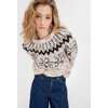 Women's Duke Sweater, Cream/Taupe/Black Multi - Sweaters - 5